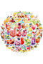 50PCS Watercolor Version Cocktail Glasses Waterproof Graffiti Stickers for Helmet Bicycle Hand Ac... - 7