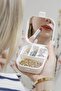 Wenken Mini Mirrored Jewelry Jewelry Box 3464 - Makeup Mirror Bag Size Jewelry Organizer