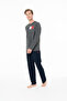 U.S. Polo Assn. Men's Anthracite Melange Pajama Set - 3