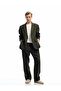 Linen Cotton Blended Chino Trousers with Lace-Up Waist - 2