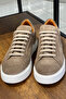 Eva Sole Lace-Up Suede Leather Mink Color Sneaker Shoes - 2
