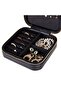 Real Leather Travel Size Jewelry Organizer Box, Jewellery Accessory Case, Earrings Necklace Rings Organizing - 5