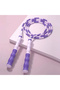1pc Soft Beaded Jump Rope Non-Slip Handle Adjustable Tangle-Free Segmented Fitness Skipping Rope Kee