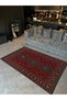 Mosso Red Red Black Ethnic Patterned Woven Base Decorative Carpet Mosso149 - 2