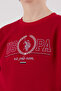 Boy's Crew Neck Pigment Printed Winter Regular Fit Red Tracksuit Set Us2232-C-V3 - 6
