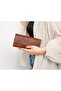 Noble Genuine Leather, Handmade, Phone Compartment, Women's Wallet, Antique Brown - 5