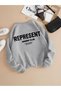 Gray Unisex Men/Women Colorful Represent Custom Printed Oversize Cotton Crew Neck