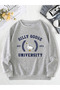 Gray Unisex Men/Women Goose Custom Colorful Oversize Crew Neck Cotton