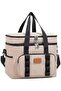 Portable Thermal Insulated Lunch Bag for Outdoor Activities, Camping, Desert (Beige)