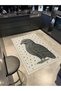 Mosso Stars and Hawk Patterned Woven Base Modern Decorative Carpet Mosso151 - 2