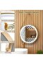 مرآة حائط 70×70 سم - تصميم أنيق بثلاث مستويات إضاءة وإطار ذهبي - للمكياج والديكور - 5