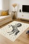 Mosso Stars and Horse Detailed Woven Base Modern Decorative Carpet Mosso152 - 6