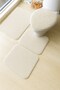 4 Piece Washable Non-Slip Base Bathroom Mat Set Shaggy