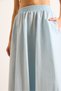 Women's Baby Blue Elastic Waist Parachute Bell Skirt Etk-19000280 - 5