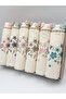 6-Piece Flower Earring Embroidered Colorful Boxed Dowry 50X90 Hand Face Towel Set - 5