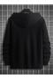 Black Unisex Women/Men Upright Color Oversize Hoodie - 2