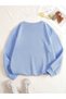 Blue Unisex Men/Women Silly Custom Colored Oversize Crew Neck Cotton - 2