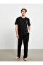 Lcw Eco Black Standard Fit Men's Pajamas Set