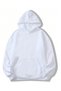 White Unisex Women/Men Plain Color Cotton Oversize Hoodie
