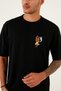 Men's Unisex Oversize T-Shirt Lion King Pocket Minimal Design Printed Short Sleeve Combed Cotton Summer T-Shirt - 2
