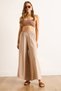 Women's Stone Waist Thick Banded Flowing Skirt Pants Pnt-19000330