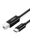 Cablu imprimantă UGREEN US241 USB-C - USB-B 2m Negru - 2