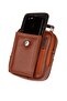 Men's Tan Leather Steel Case Covered Shoulder and Hand Bag (17X22CM) - 3
