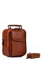 Men's Tan Leather Steel Case Covered Shoulder and Hand Bag (17X22CM)