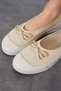 Bowknot Women's Ballerina Beige Knitwear Ballerina - 2
