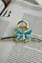 Gold Color Enameled Metal Butterfly Clamp Buckle (10cm) - 5