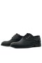 Tuxedo Black Matte Laced Metal Detailed Children's Classic Shoes - 6