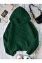 Green Back Printed Oversize Unisex Hoodie - 2
