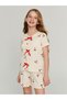 Rmz Gi̇yi̇m Farkiyla Girls' Shorts Pajama Set Mother-Daughter Combination - 2