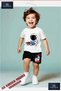 Children's Unisex “Astronaut Reading Book“ Special Printed Crew Neck T-Shirt - Shorts Set - 2