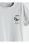 Lcw Kids Gray Crew Neck Dinosaur Printed Boys Shorts Pajama Set - 6