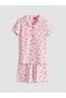 New Season Shirt Collar Barbie Patterned Girls' Shorts Pajama Set - S5Fk20Z4