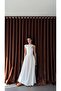 Linen White Dress with Shoulder Detail - 3