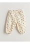 Beige Ruffled Floral Baby Girl Blouse and Pants 2-Piece Set - 4