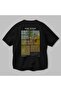 Van Gogh Back Printed Black Oversize T-Shirt Men Women Crew Neck Cotton T-Shirt - 3