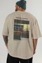 Edward Hopper Night Owls Back Printed Beige Oversize T-Shirt Men Women Crew Neck Cotton T-Shirt - 5