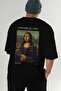 Leonardo Da Vinci Mona Lisa Back Printed Oversize T-Shirt Men Women Crewneck Cotton Tshirt - 7