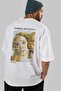 Sandro Botticelli Back Printed White Oversize T-Shirt Men Women Crew Neck Cotton t Shirt - 7