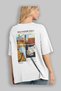 Salvador Dali Back Printed White Oversize T-Shirt Men Women Crew Neck Cotton Tshirt - 3