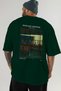 Edward Hopper Night Owls Back Printed Green Oversize T-Shirt Men Women Crew Neck Cotton t Shirt - 6