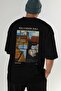 Salvador Dali Back Printed Black Oversize T-Shirt Men Women Crew Neck Cotton Tshirt - 7