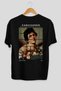 Caravaggio Boy Back Printed Black Oversize T-Shirt Men Women Crew Neck Cotton T-Shirt - 2