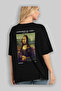Leonardo Da Vinci Mona Lisa Back Printed Oversize T-Shirt Men Women Crewneck Cotton Tshirt - 4