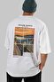 Edvard Munch Scream Back Printed White Oversize T-Shirt Men Women Crew Neck Cotton T-Shirt - 6