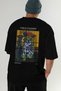 Pablo Picasso Back Printed Black Oversize T-Shirt Men Women Crew Neck Cotton T-Shirt - 7