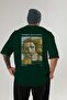 Sandro Botticelli Back Printed Green Oversize T-Shirt Men Women Crew Neck Cotton t Shirt